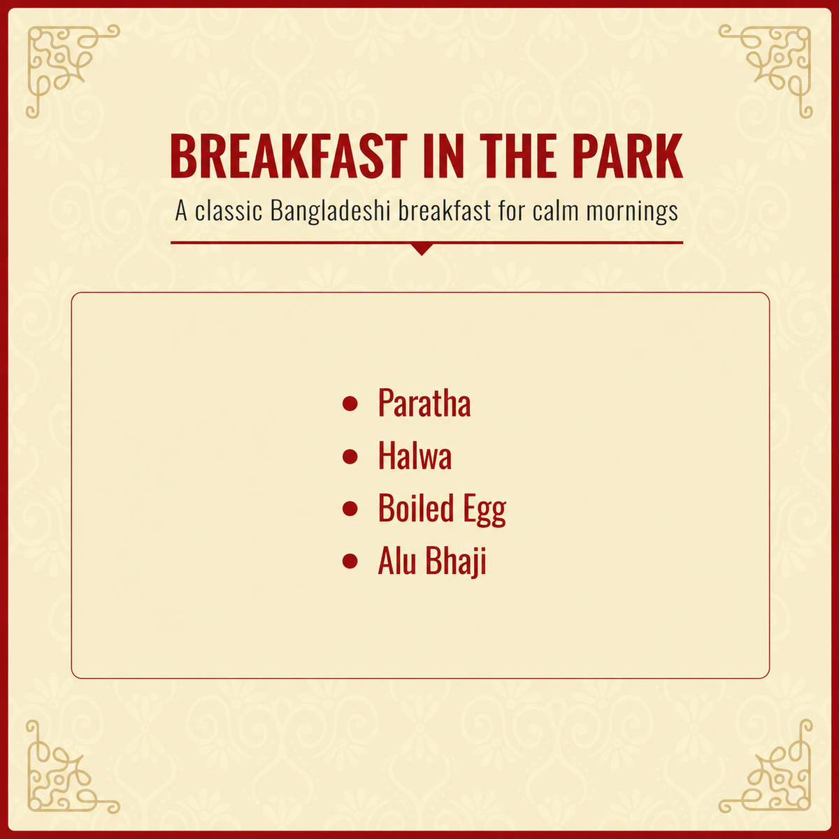 Breakfast In The Park